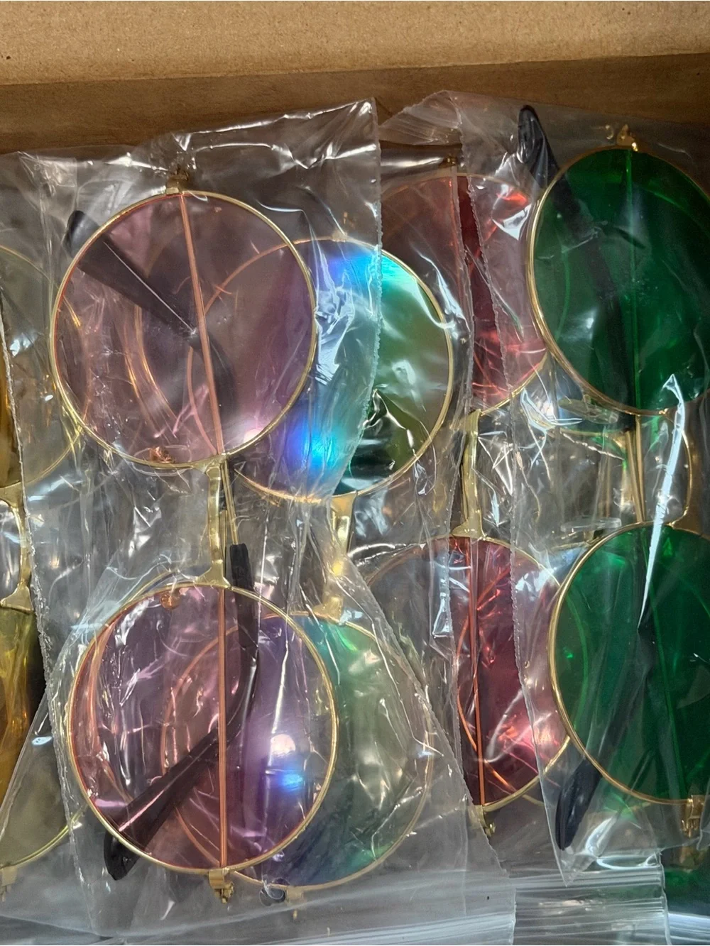 36 Piece Set Hippie 70’s Round Classic Disco Sunglasses in Every Color